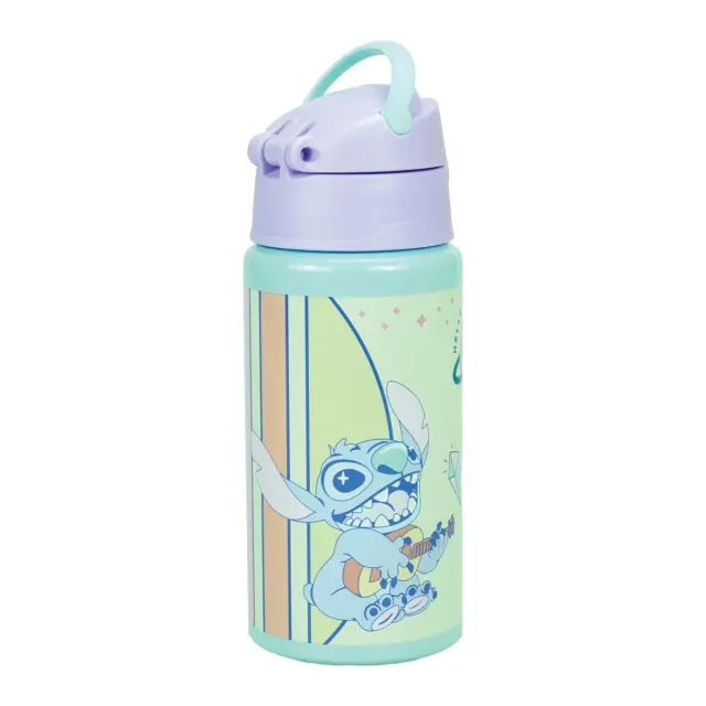 Gim Stitch Παιδικό Παγούρι Αλουμινίου 500ml με Καλαμάκι 3