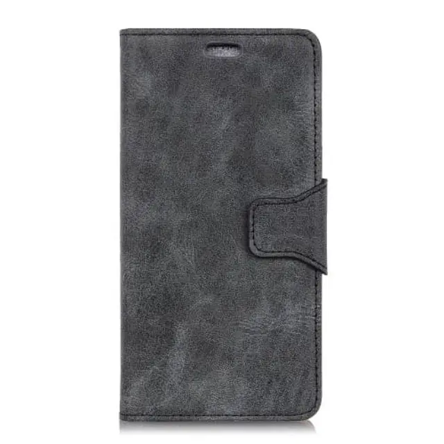OEM Vintage Style Θήκη Βιβλίο για το Samsung Galaxy J8 (2018) Με Δυνατότητα Stand & Υποδοχής Καρτών Γκρι