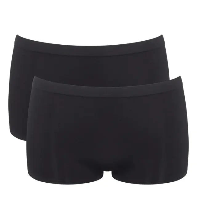 Sloggi Μπόξερ Go Sense Short Μαύρο 2-Pack 2