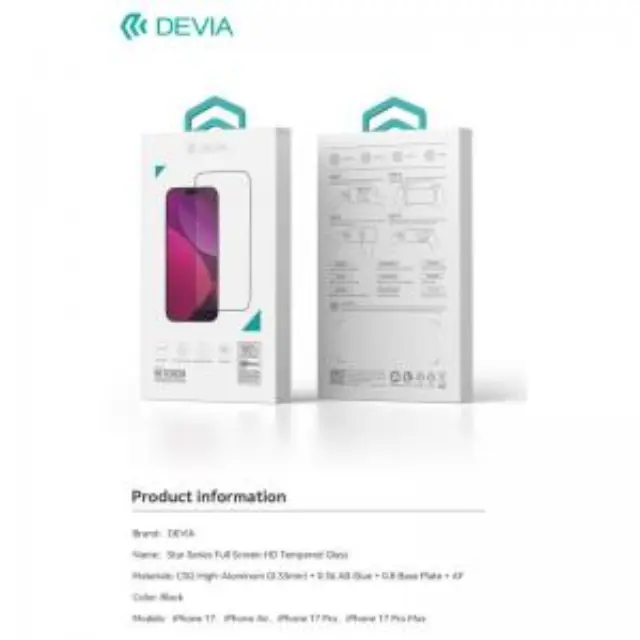 Tempered Glass Full Face HD Devia Apple iPhone Air Star Μαύρο N69951 2