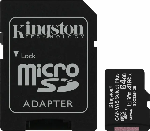 Kingston Canvas Select Plus microSDXC 64GB Class 10 U1 V10 A1 UHS-I 2