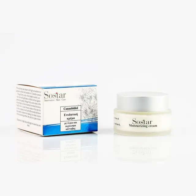 Sostar Cannabidiol 24ωρη Κρέμα Προσώπου για Ενυδάτωση με Aloe Vera & Κάνναβη 50ml 2