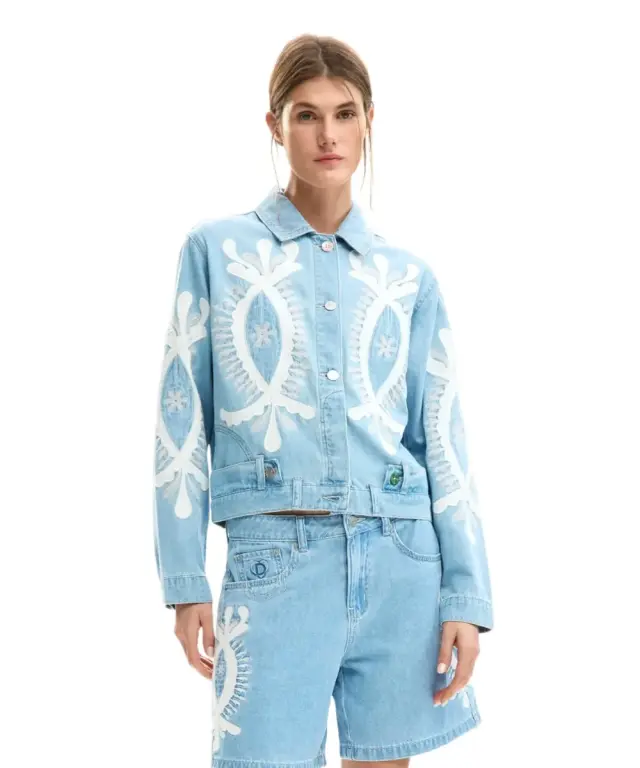 Desigual - Γυναικείο Τζιν Μπουφάν Yoko 26SWED04-5053 Μπλε - XS