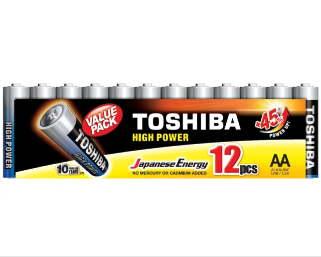 TOSHIBA High Power AA 1.5V αλκαλικές μπαταρίες 12τμχ