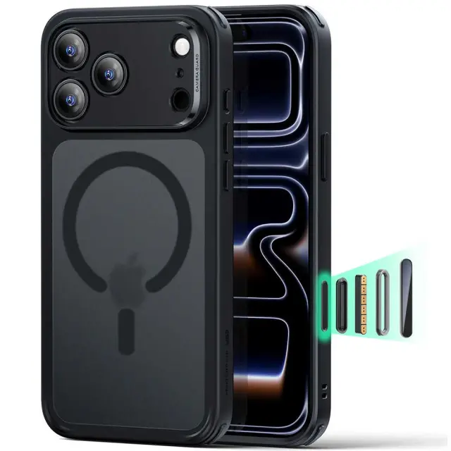 ESR - Classic Hybrid HaloLock (Camera Control) - iPhone 18 Pro / iPhone 17 Pro - Frosted Black