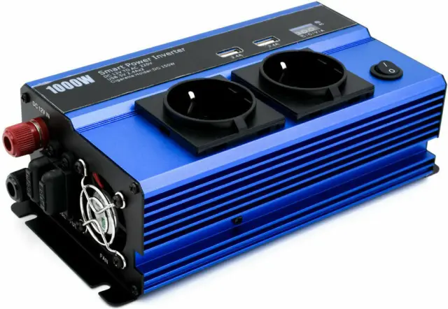 QY-7011 Inverter Αυτοκινήτου Τροποποιημένου Ημιτόνου 1000W για Μετατροπή 12V DC σε 220V AC με 2xUSB 3