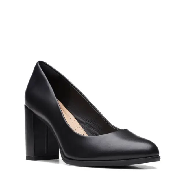 Clarks Freva85 Court Black Black Leather - 41 3