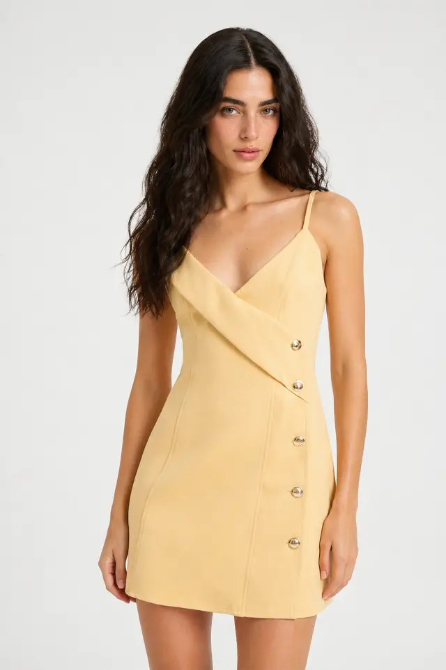 Κομψό Φόρεμα με Κουμπιά ANEMONI DRESS - XS
