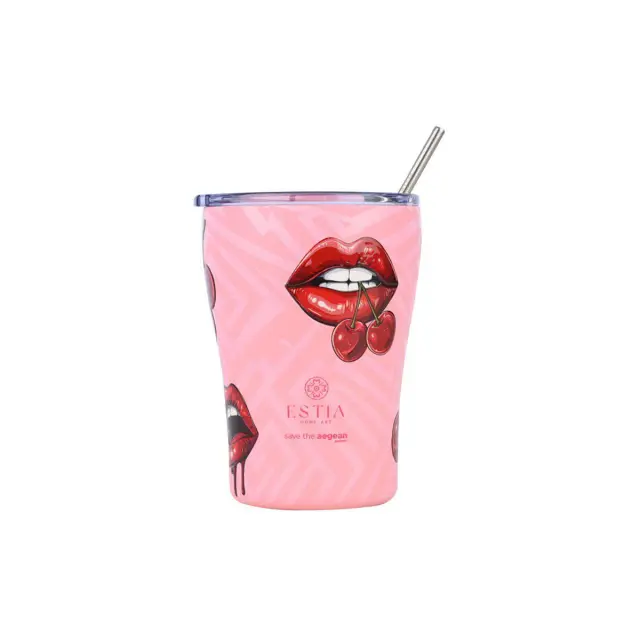 Estia | Θερμός Coffee Mugs Save The Aegean Blush Pop | 350ml