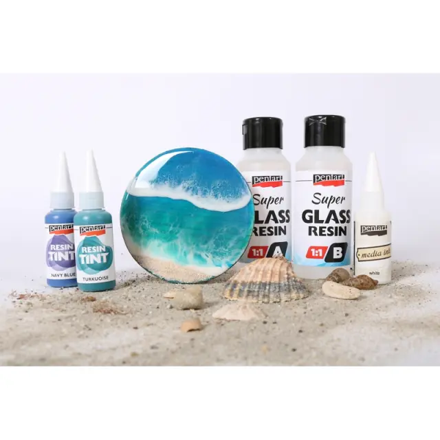 Ρητίνη Super Glass Resin Pentart 1:1, 40+40ml 3
