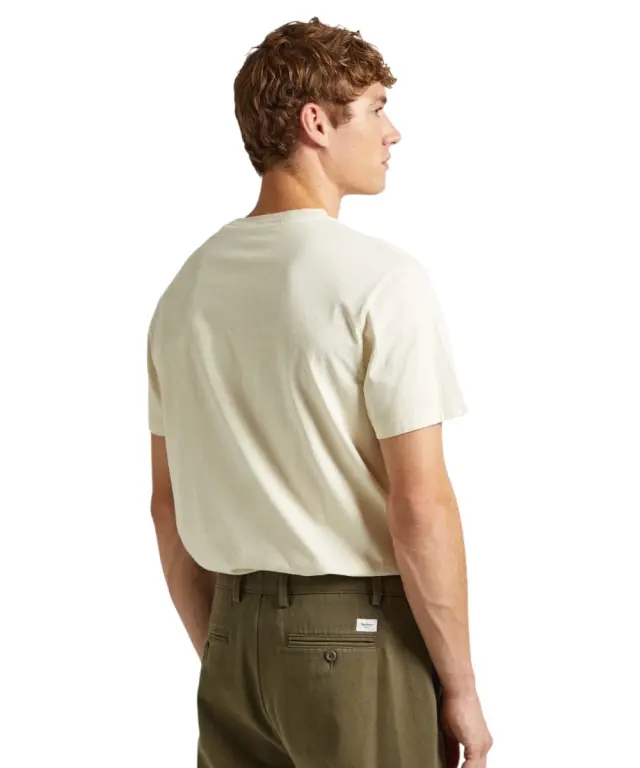 Pepe Jeans - Ανδρικό T-shirt Jacko Regular Fit PM508664-803 Μπεζ 3