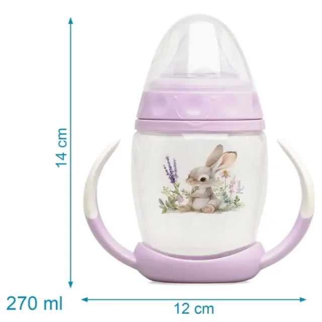 Εκπαιδευτικό Ποτηράκι Lavender Bunny 1ο Βήμα 270ml 6+Μ 2