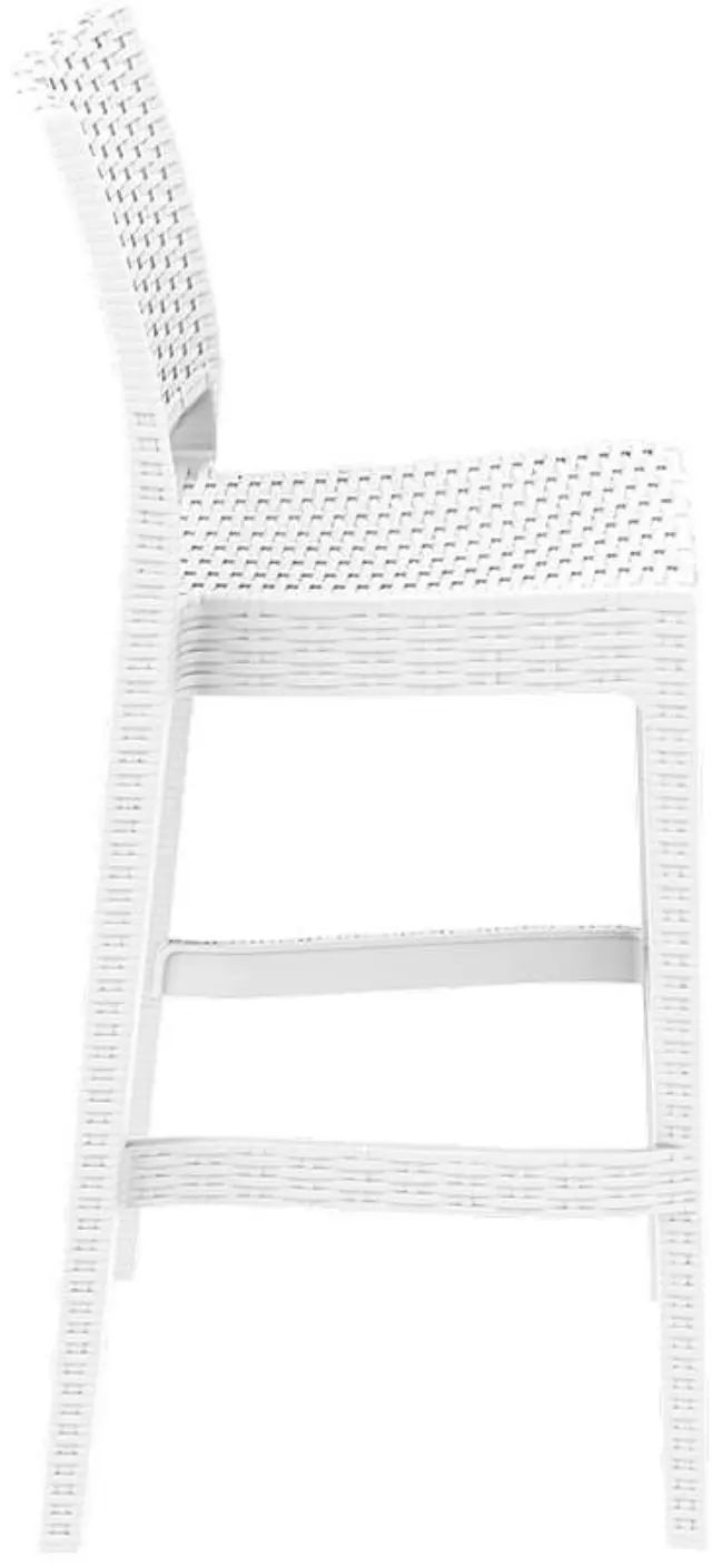 Σκαμπό Bar Στοιβαζόμενο JAMAICA Λευκό PP 40x51x108cm 2