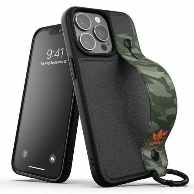 Adidas® OR Hand Strap Θήκη για iPhone 13 Pro- Black/Green