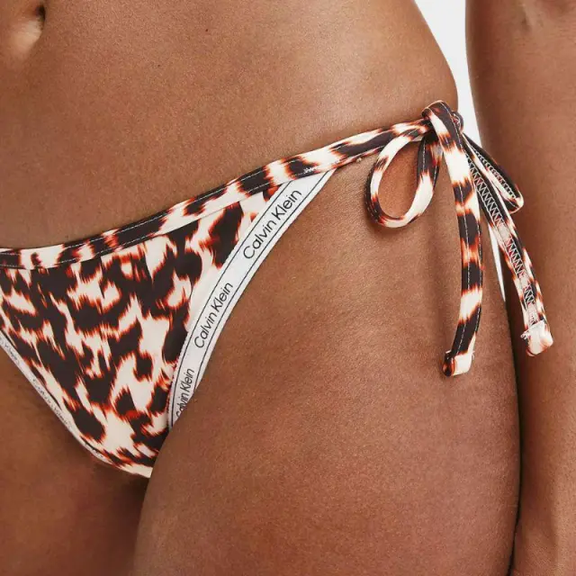 Μαγιό Calvin Klein KW0KW01862-OHE Καφέ - S 3