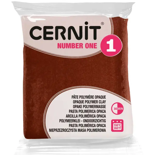 Πολυμερικός Πηλός Cernit Number One No800 - Brown - 56gr