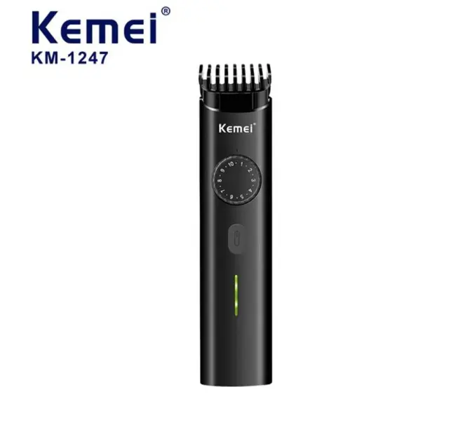 Kemei Επαναφορτιζόμενη Κουρευτική Μηχανή Μαύρη KM-1247