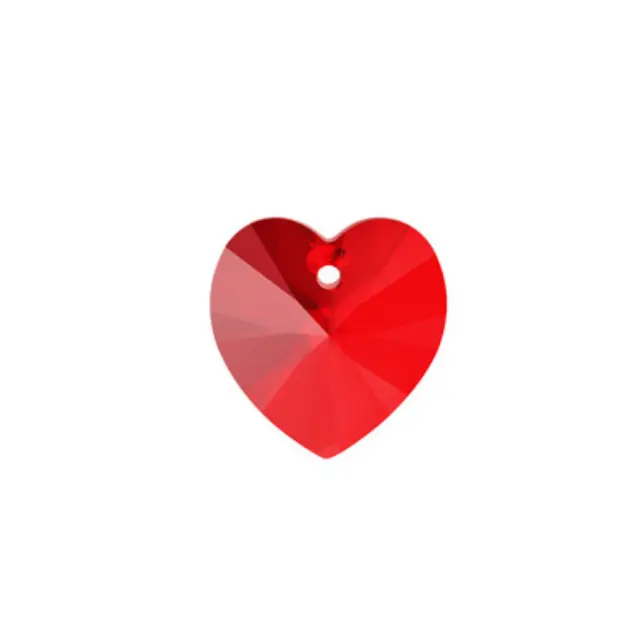 Swarovski 6228 XILION Heart Pendant 10.3x10mm Light Siam - 4τεμ