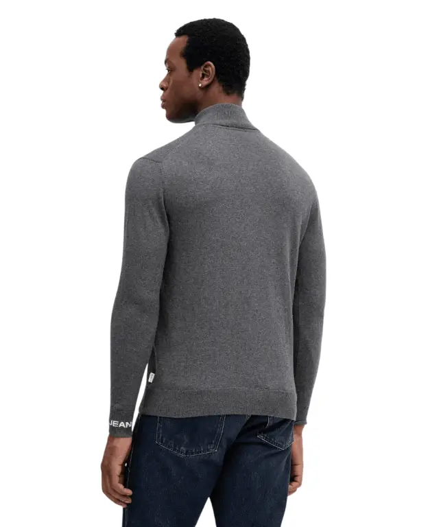 Pepe Jeans - Ανδρικό Πουλόβερ Mock Ipper Slim Fit PM7000012-963 Γκρι 3
