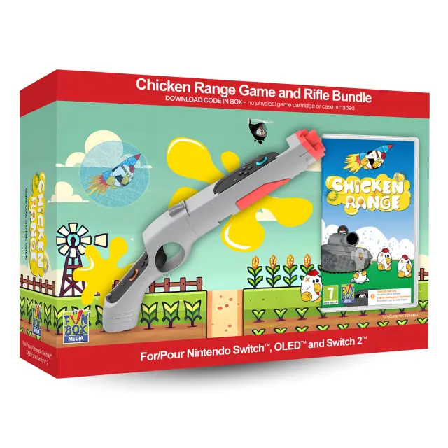 Chicken Range Game - (Code in Box) with Rifle Bundle - Nintendo Switch 2