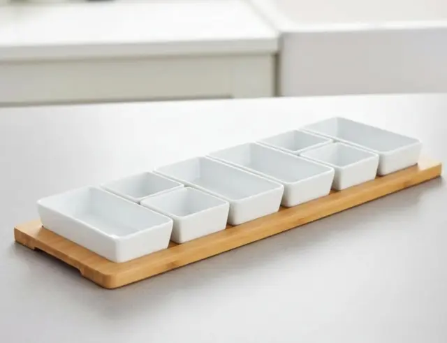 Ορντεβιέρα Σερβιρίσματος Excellent Houseware με 8 μπολ και δίσκο - 9 τεμάχια 210001500 3