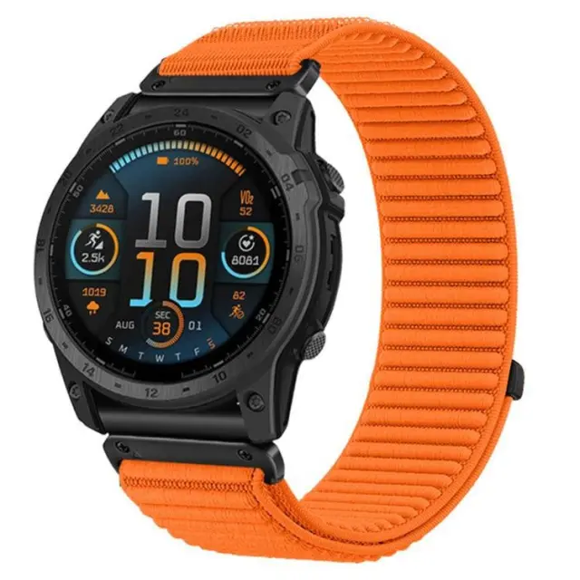 Nylon Λουράκι για Garmin Fenix 3/5x/3hr/5x Plus/6x/6x Pro/7x/8/9 (51mm)-Orange OEM 3