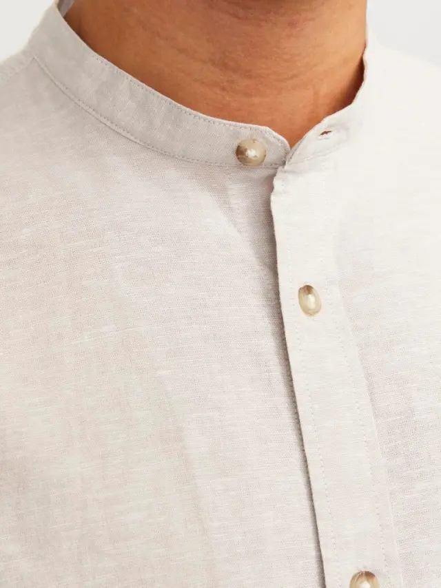 JJESUMMER BAND LINEN BLEND SHIRT LS SN crockery 2