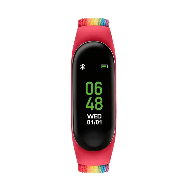 Tikkers Activity Tracker Παιδικό με Υφασμάτινο Λουράκι Red