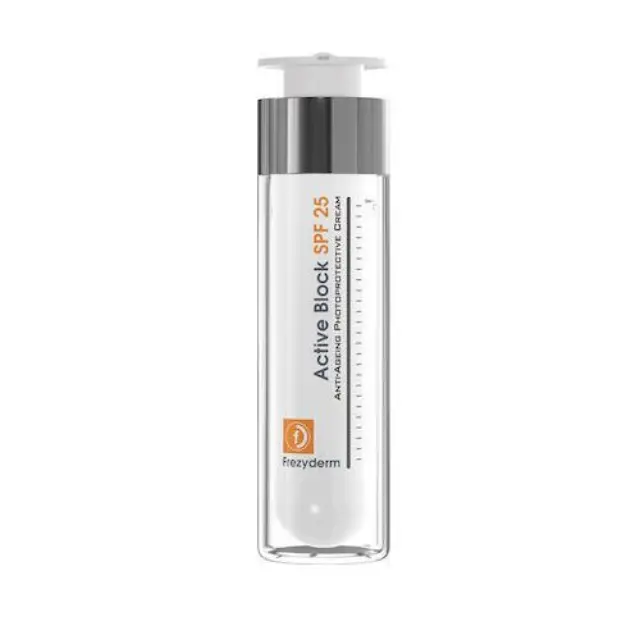 Frezyderm| Active Block SPF25 | Αντιγηραντική Κρέμα Ημέρας με Αντηλιακή Προστασία για Πρόσωπο & Λαιμό|50ml