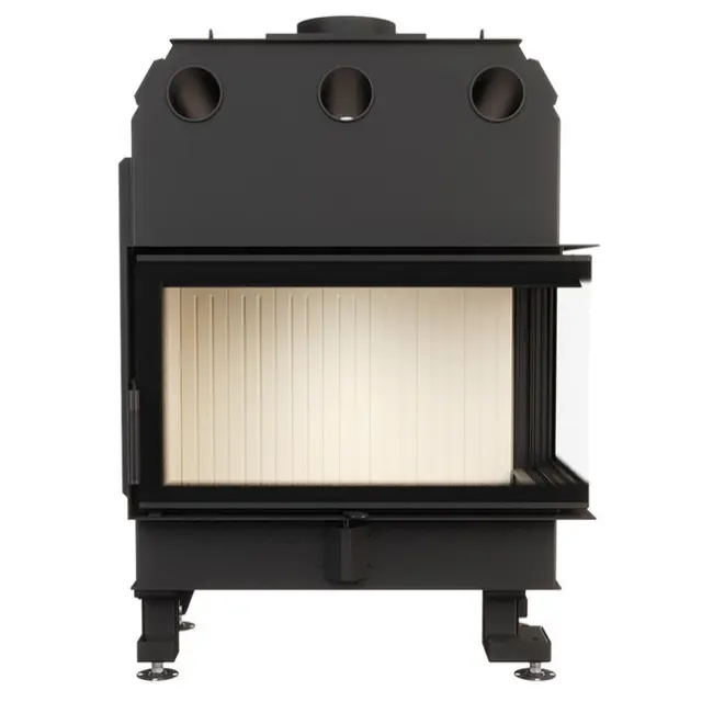 Ενεργειακό Τζάκι Ξύλου Γωνιακό 17.0kW Energy 85х50x47R ECO - Saven Χρώμα κεραμικής επένδυσης Λευκό
