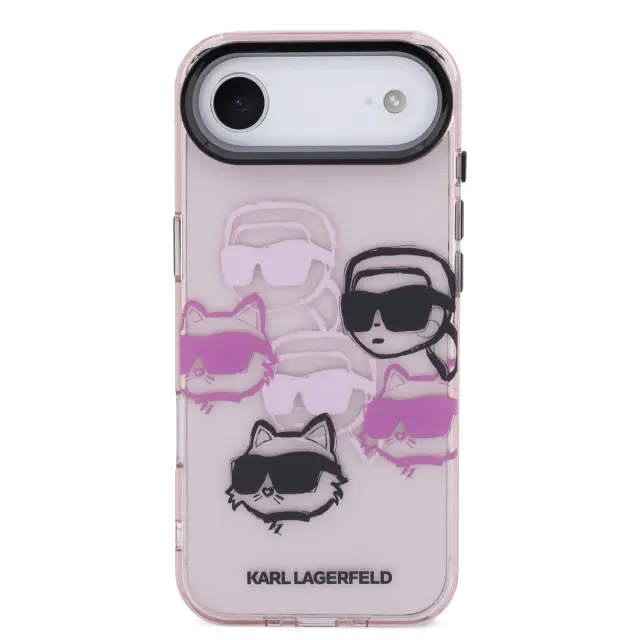 Karl Lagerfeld IML Multi K&CH Heads Case for iPhone Air Pink 3