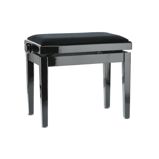 Gewa 130010 Deluxe Velour Κάθισμα Πιάνου Μαύρο Γυαλιστερό