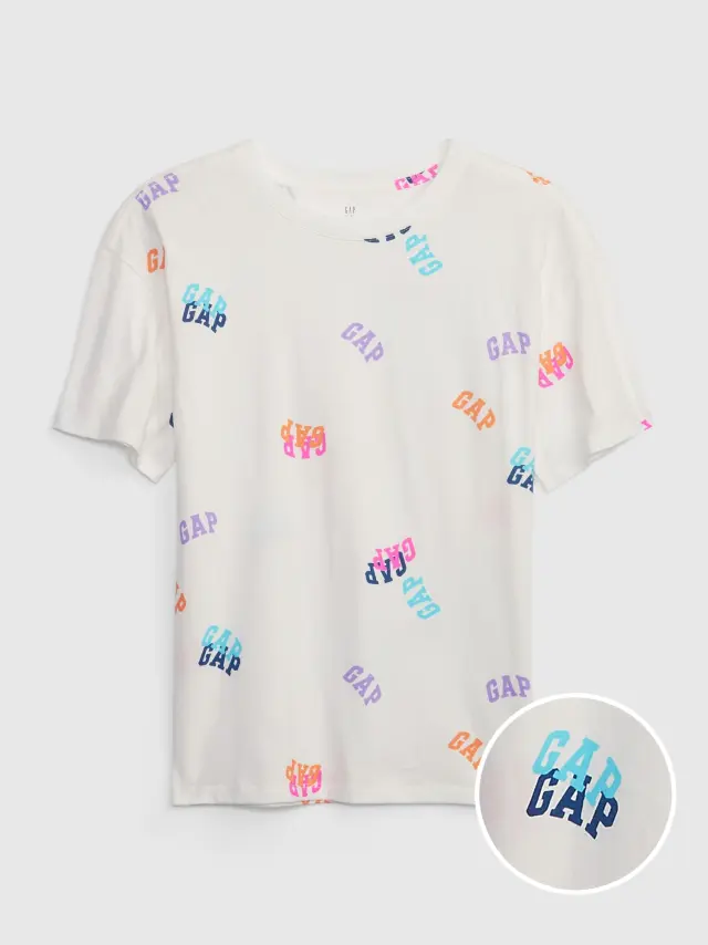 Άσπρη Παιδική 100% Organic Gap Logo Tunic Μπλούζα new off white - XS