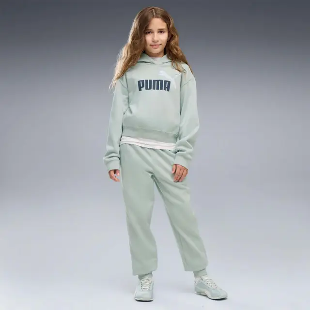 Puma Girl's Essentials 2 Color No1 Logo Short Length Fleece Hoodie Μέντα 690717-29 (Puma) 3