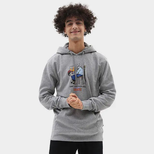 Φούτερ με Κουκούλα Vans VN000066-02F Γκρι - L