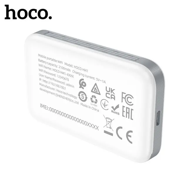 Hoco Φορητό Ασύρματο 4G Router 150 Mbps WiFi 6 Άσπρο HI41 2