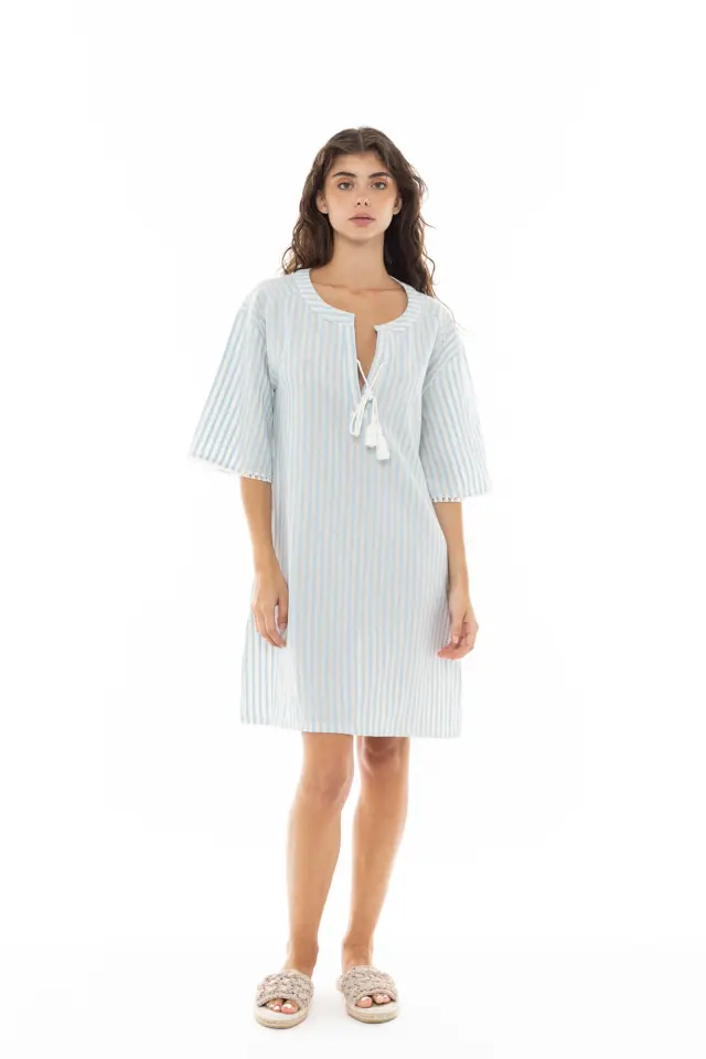 B354 - Blue Cloud - BEACHWEAR STRIPE PAL