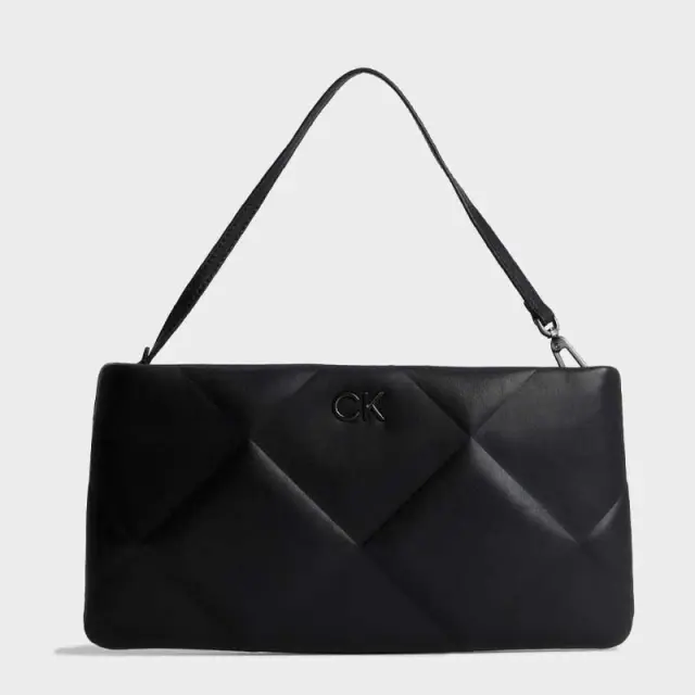 Calvin Klein - Γυναικεία Τσάντα ΄Ωμου Re-Lock Quilt Conv Clutch K60K610771-BAX Μαύρη