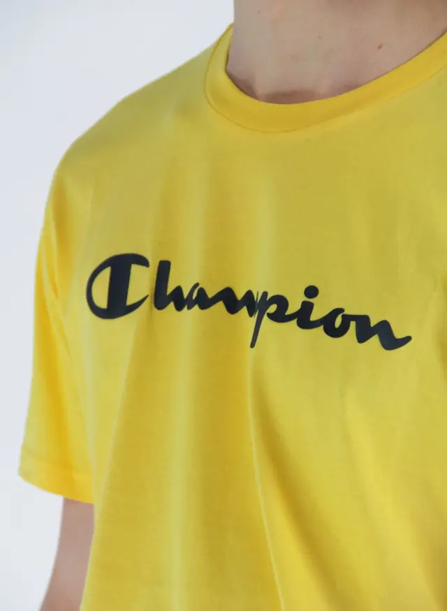CHAMPION CREWNECK T-SHIRT ΜΠΛΟΥΖΑ ΑΝΔΡΙΚΗ YELLOW 2