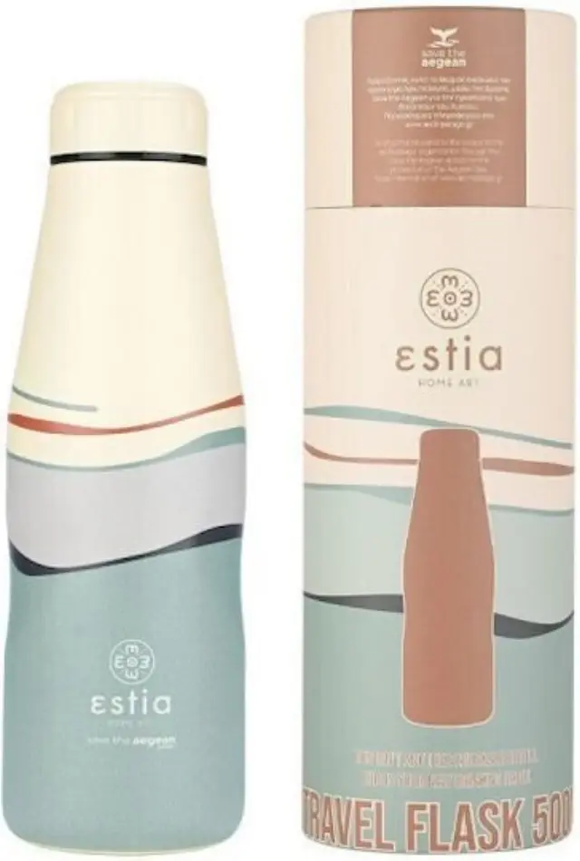 Estia Travel Flask Save the Aegean Μπουκάλι Θερμός Ανοξείδωτο BPA Free 500ml Ecozen Horizon