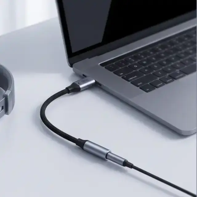 Tech-protect Ultraboost Adapter Usb-c To Mini Jack 3.5mm Dac Iron Grey 2