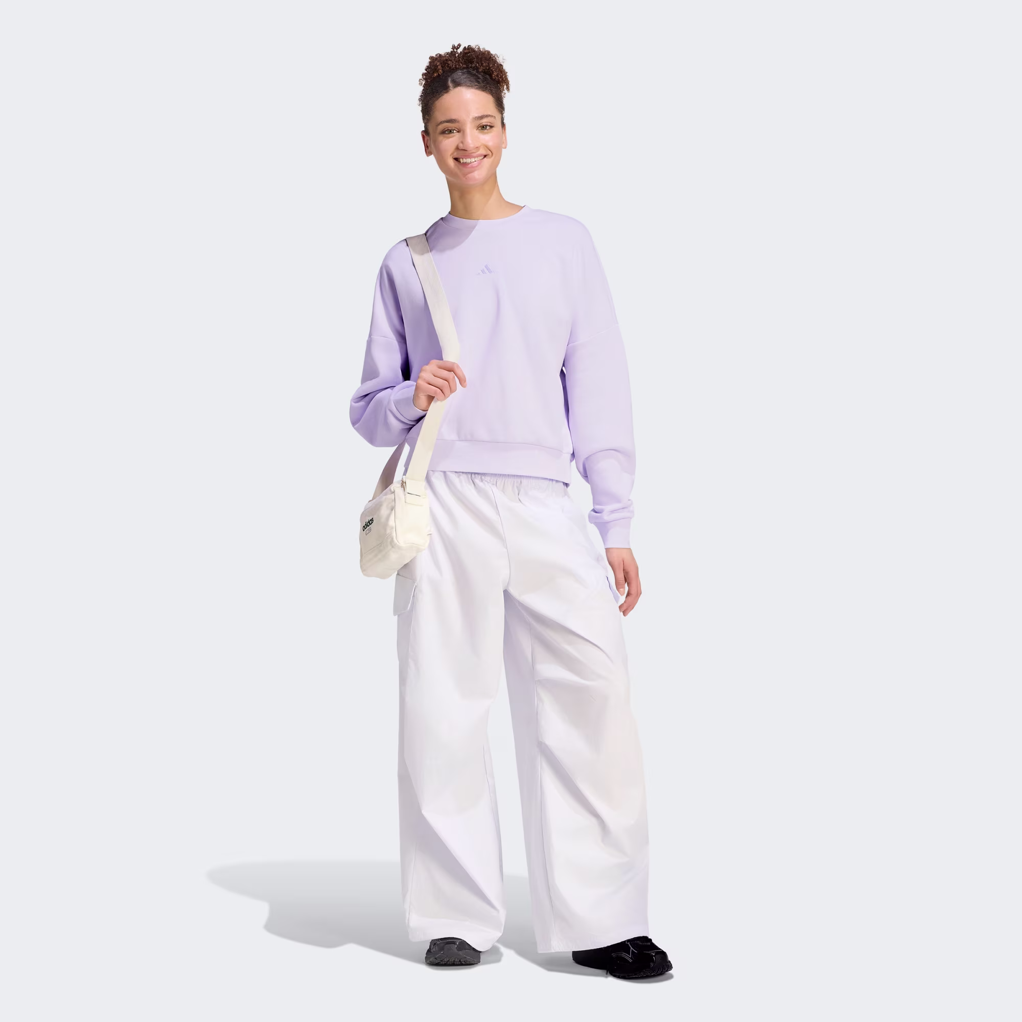 Adidas Small Logo Feelcozy Sweatshirt Purple KX0777 - XL 2