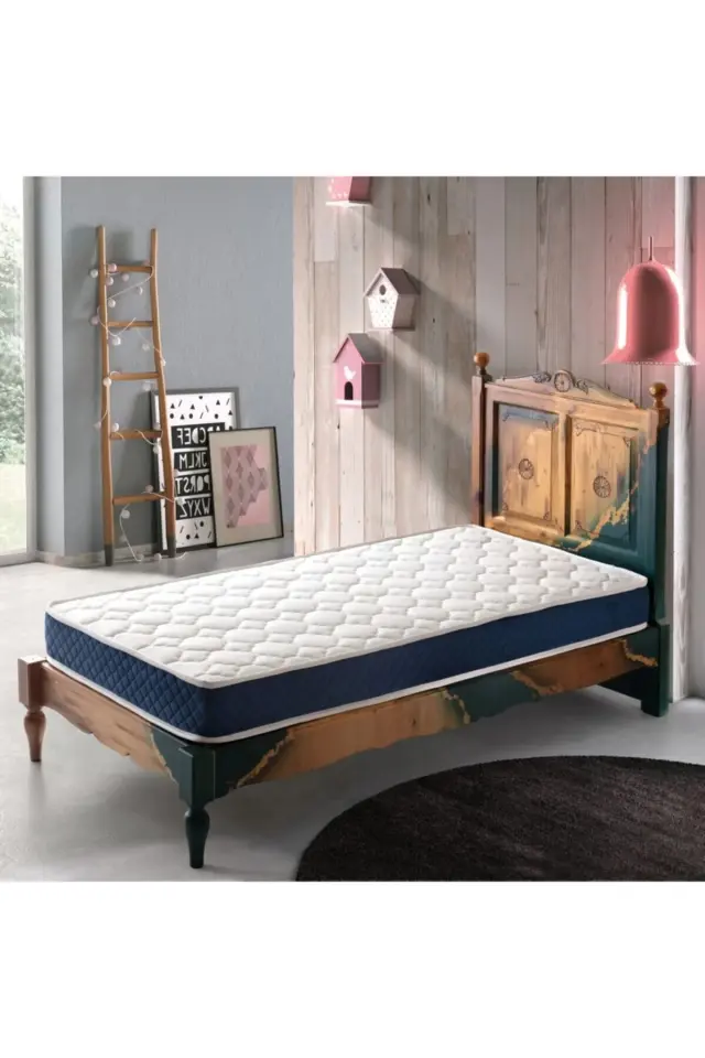 Stewehome Ορθοπεδικό βαμβακερό στρώμα με ελατήρια για παιδικό κρεβάτι 95x65x21 cm 3