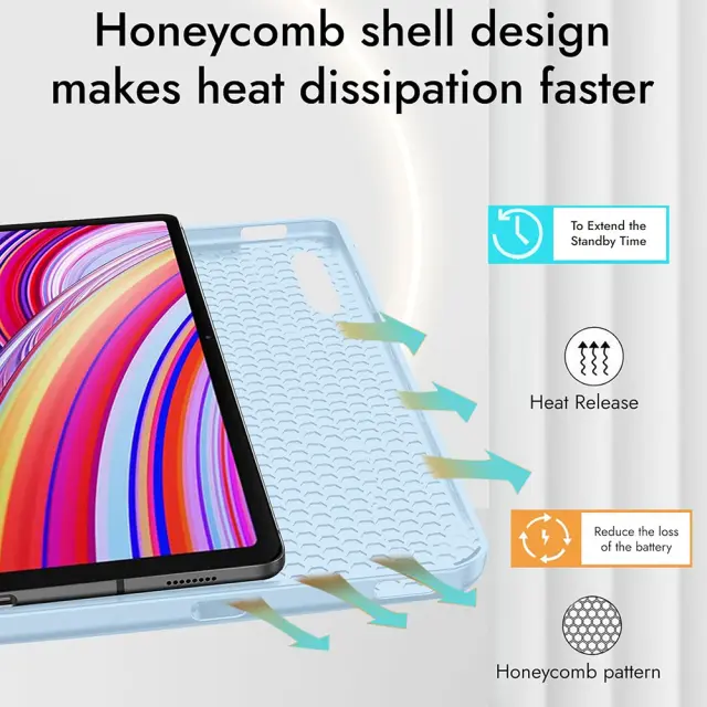 Techsuit - Flex Trifold (με Βάση για Pen) - Xiaomi Redmi Pad 2 Pro - Sky Blue 2