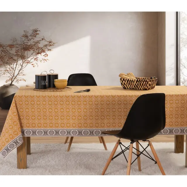 Τραπεζομάντηλο Αλέκιαστο Nef-Nef Jeneria Mustard 140x240