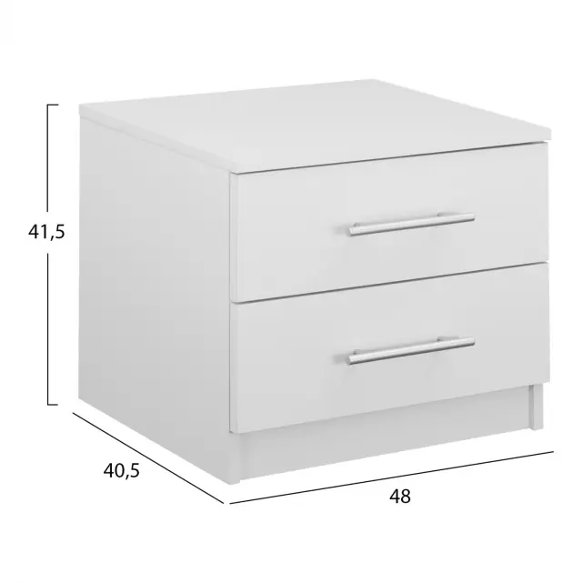 ΚΟΜΟΔΙΝΟ ΜΕΛΑΜΙΝΗΣ FB92220.05 ΛΕΥΚΟ 48x40,5x41,5 εκ. 2