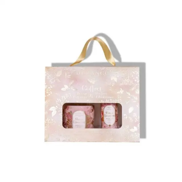 Durance Coffret perfumed candle & room spray box sparkling holly
