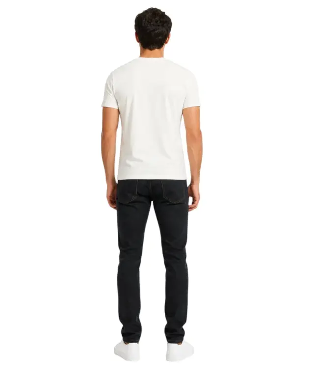 Cavalli Class - Ανδρική Μπλούζα T-Shirt Κοντομάνικη Regular Fit QXO03DJD003-00053 Λευκό 3