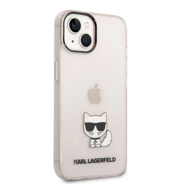Karl Lagerfeld Choupette Logo Case for iPhone 14 Plus Pink 3