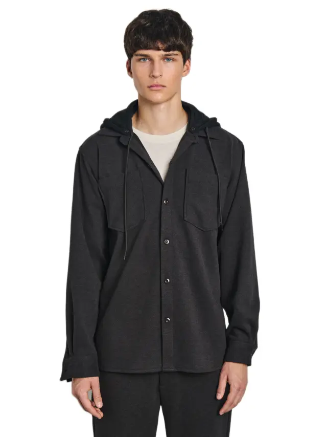 Staff Jeans Justin 1 ανδρικό overshirt με κουκούλα 61-113.056-1